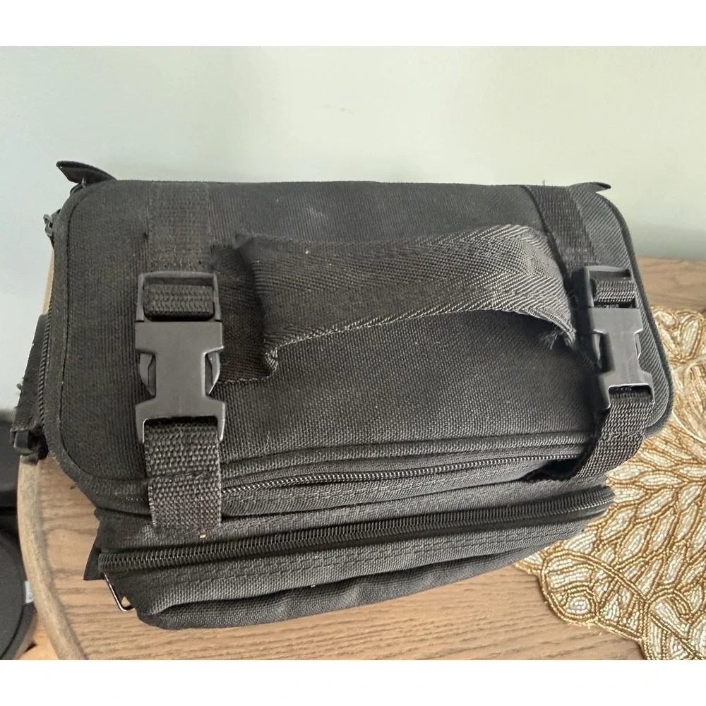 Le Mans LE-2025 Camera Bag Black Padded Travel Shoulder‎ Case w Strap